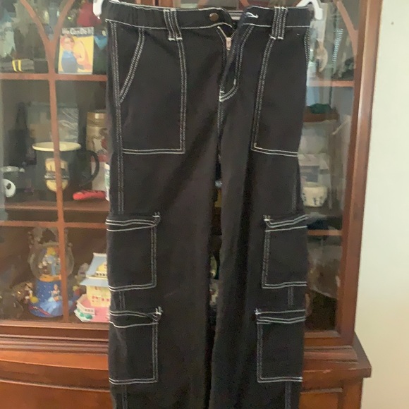 Cargo pants black / white thread brand shein - Picture 1 of 5